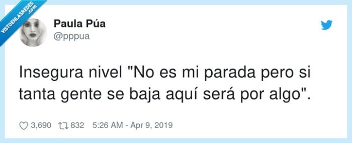 inseguridad,parada,bajar