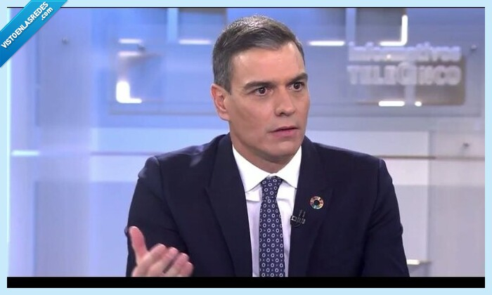 765198 - El momento en el que a Pedro Sánchez se le hinchan las pelotas delante de Pedro Piqueras que está arrasando en las redes, por @pdrsnche