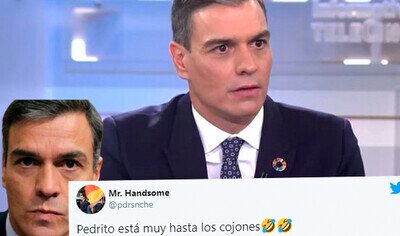 765198 - El momento en el que a Pedro Sánchez se le hinchan las pelotas delante de Pedro Piqueras que está arrasando en las redes, por @pdrsnche