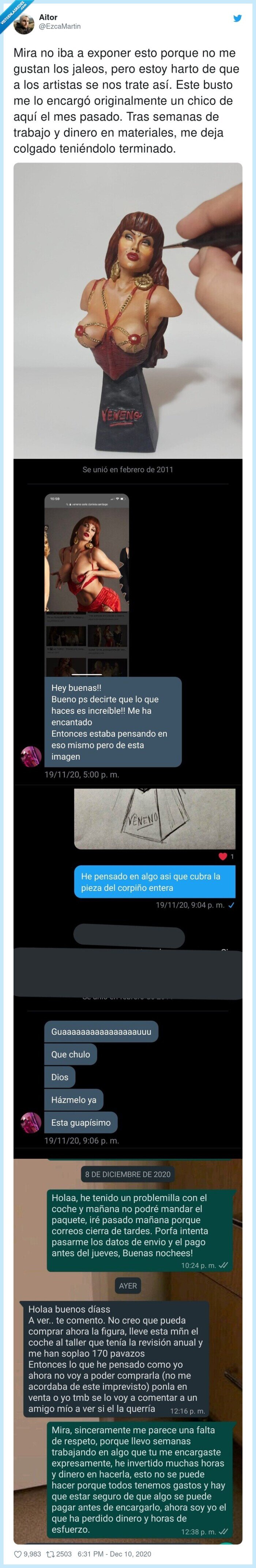 caradura,busto,veneno,pedir