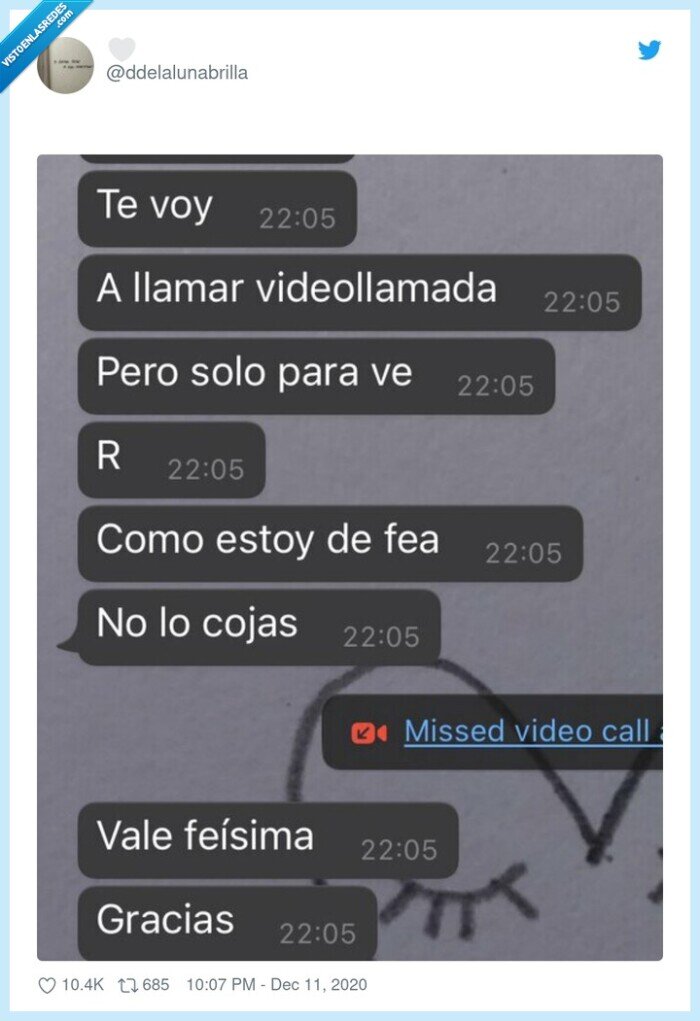 videollamada,amiga,fea