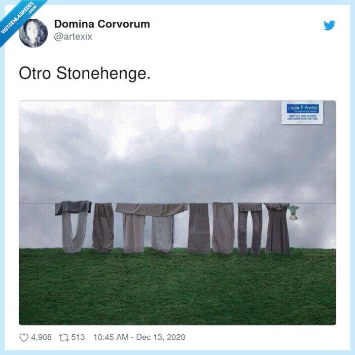 stonehenge,ropa,tendida,sucia