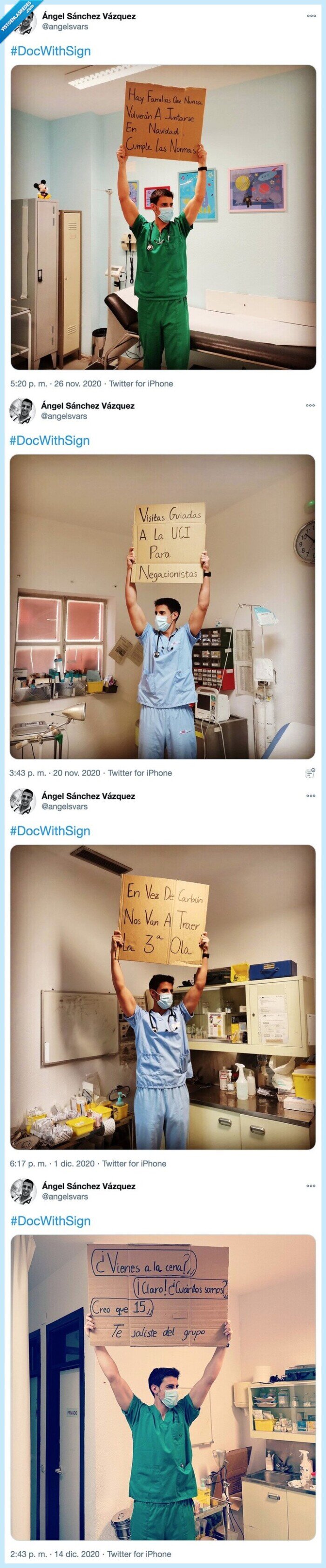 médico,viral,carteles,coronavirus,navidad