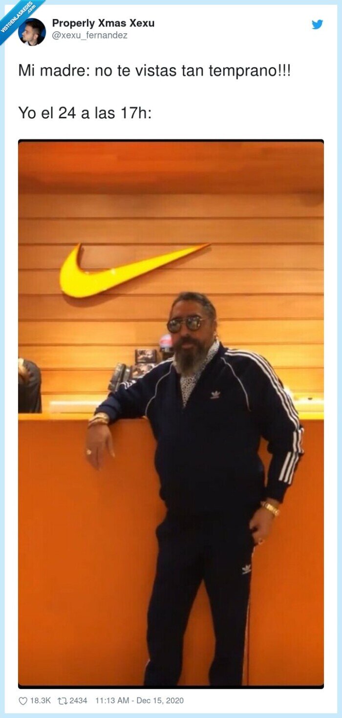 Nadie se ha dado cuenta de que esta vestido de Adidas y detras tiene el logo de Nike por xexu fernandez
