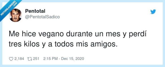 cansinos,vegano,perder,amigos,kilos