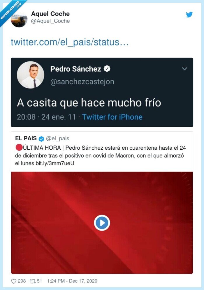 pedro sanchez,cuarentena,coronavirus,casita,frio