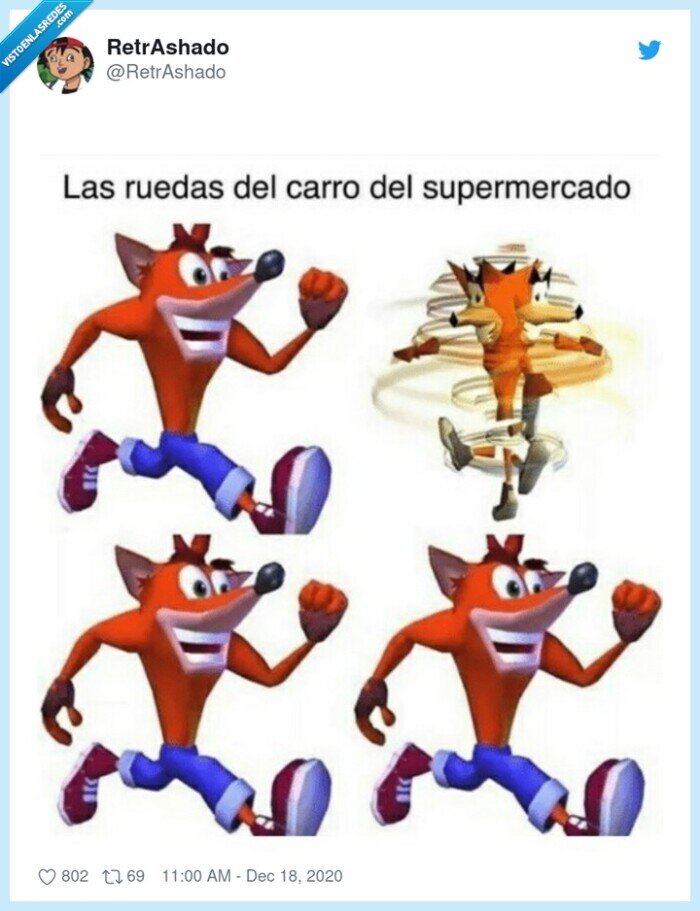 carrito,supermercado,crash bandicoot