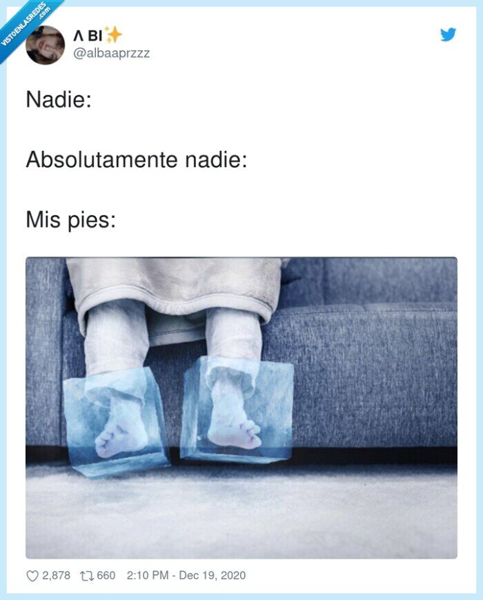 pies,frío,cubitos
