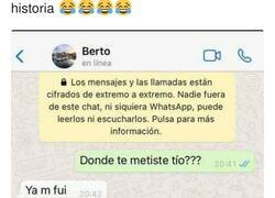 Enlace a La mejor charla de whatsapp de la historia, cómo debía ir el tío, por @entresdosunocom