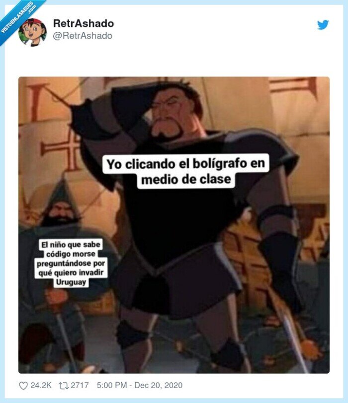 código morse,bolígrafo