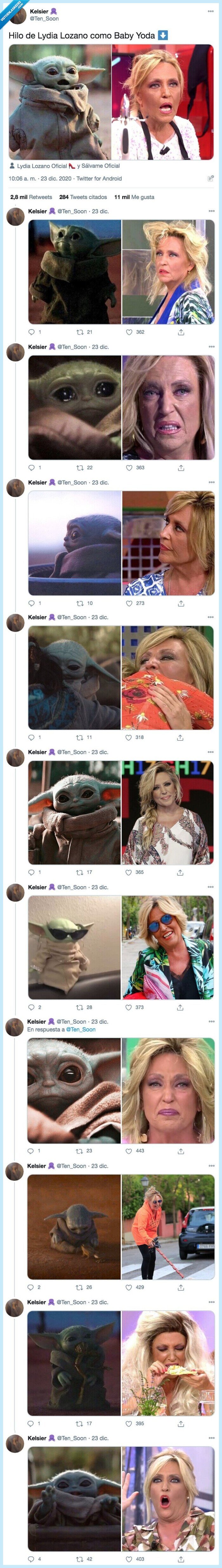 lydia lozano,hilo,baby yoda