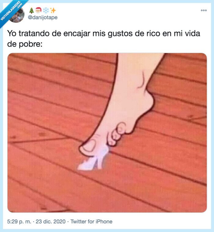gustos,pobre,rico,encajar,zapato