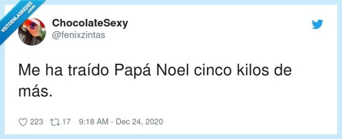 traer,regalo,papa noel,killos de más