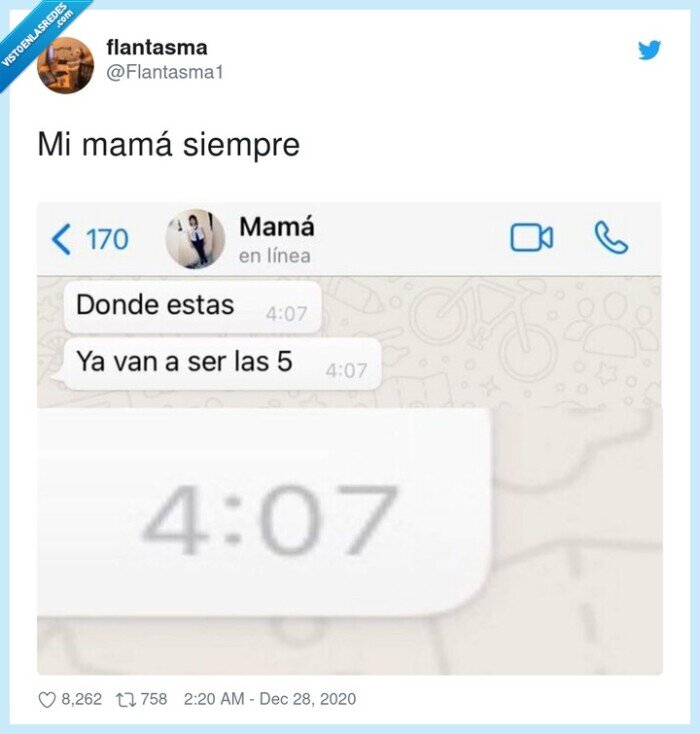 siempre,mamá,hora,llegada