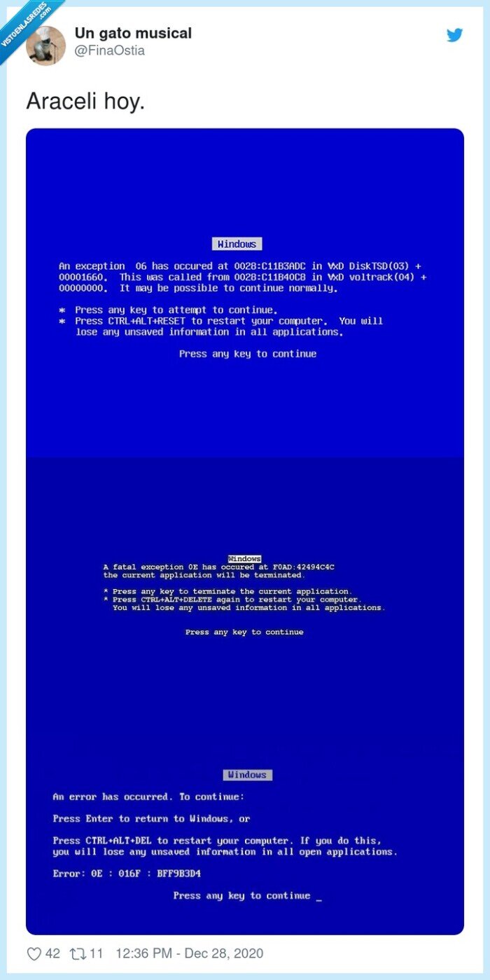 araceli,pantallazo azul,vacuna