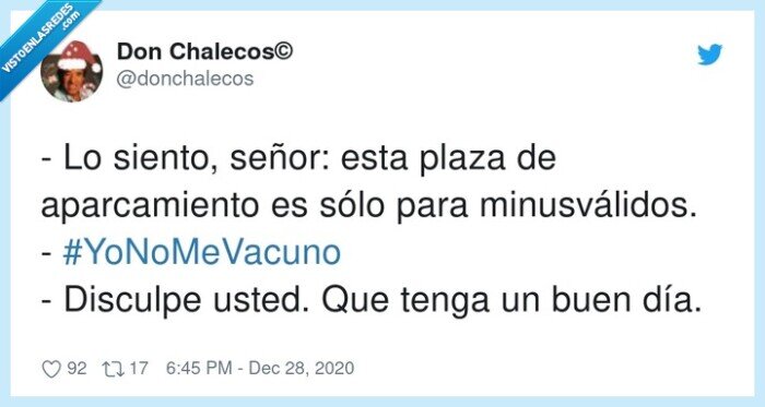 #yonomevacuno,minusválidos,aparcamiento,disculpe,señor