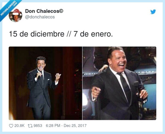 diciembre,enero,diferencia,engordar,peso,luis miguel
