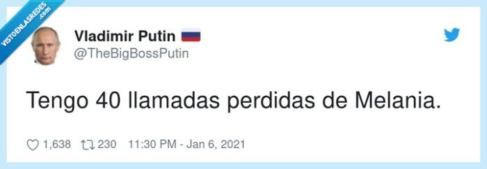 perdidas,llamadas,melania,putin