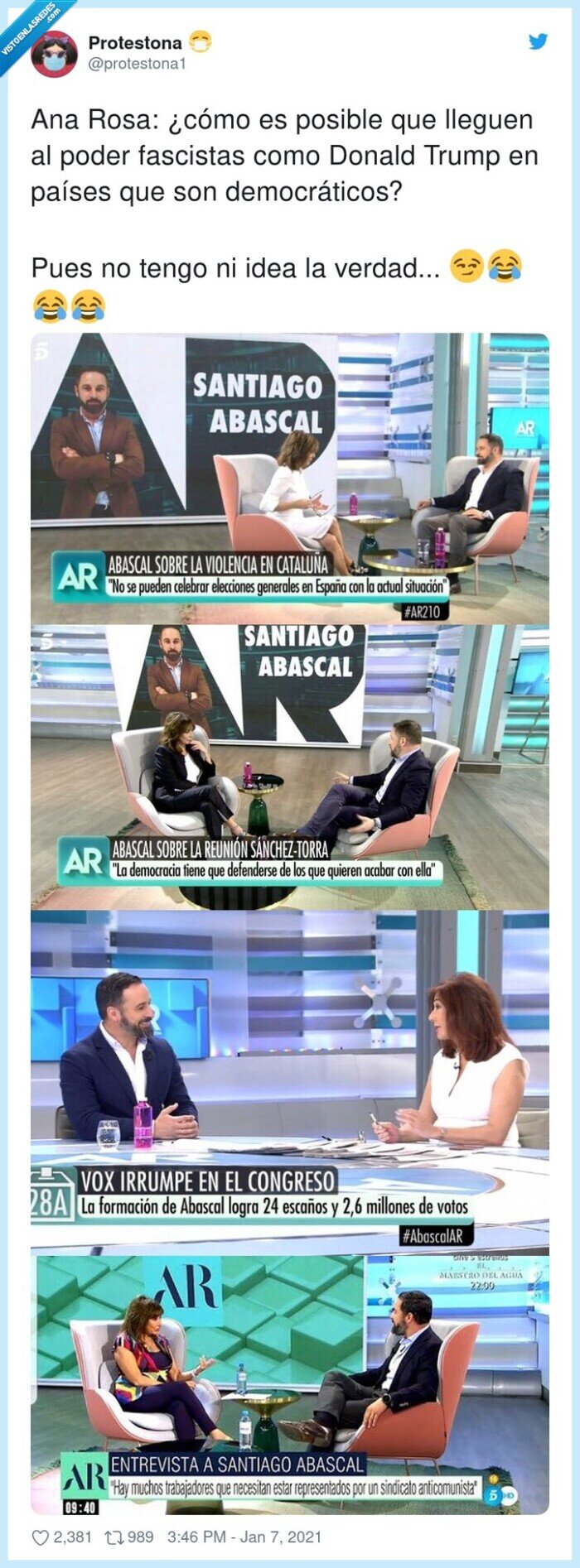 democráticos,fascistas,vox,asalto,trump,ana rosa