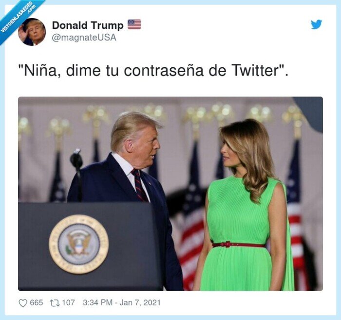 contraseña,twitter,niña,dime,melania,donald trump