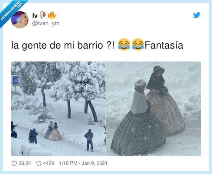 nieve,fantasía,vestidos,nevada,filomena
