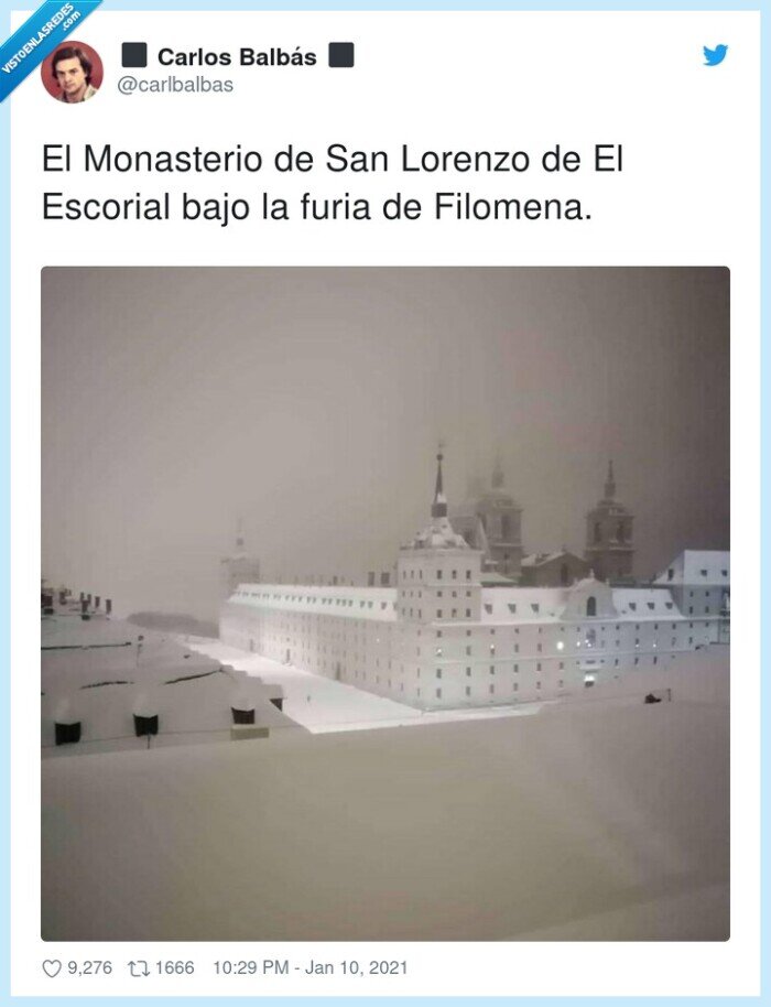 monasterio,escorial,filomena,nieve
