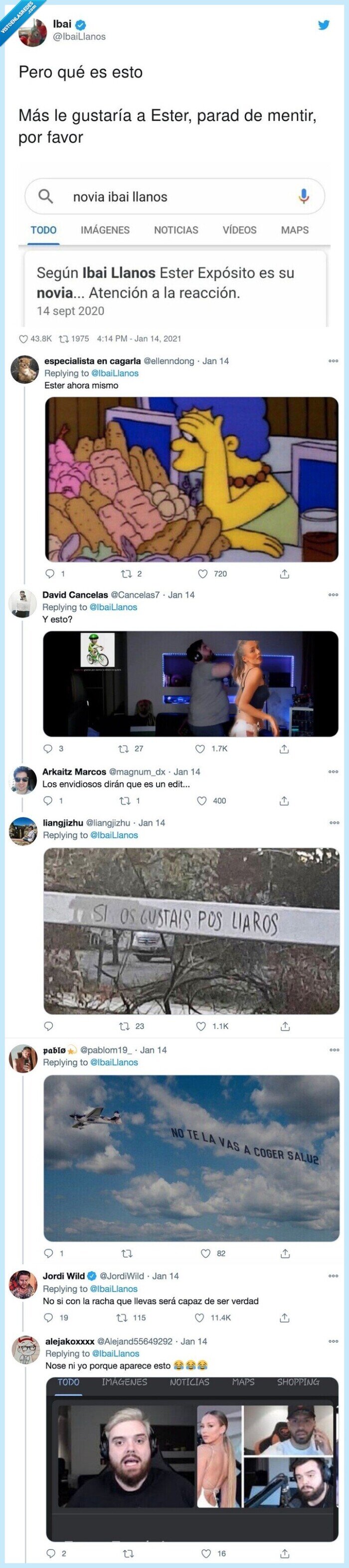 ibai llanos,ester expósito,rumores