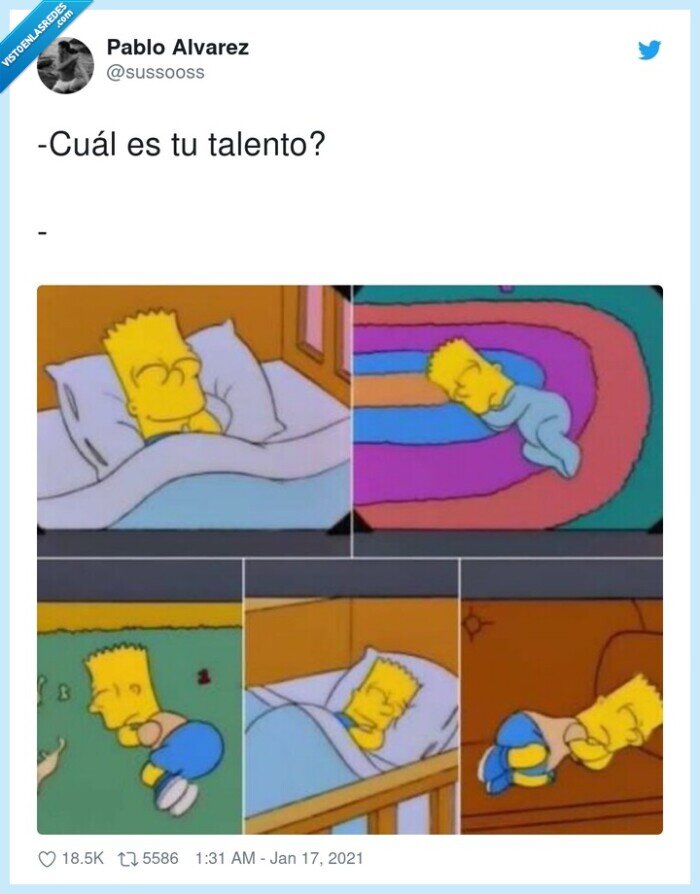 dormir,talento,bart simpson