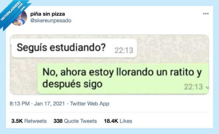 llorar,estudiar