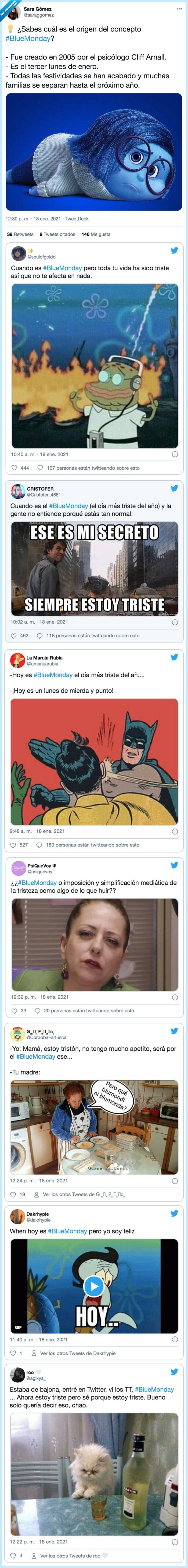 #bluemonday,triste,lunes,memes