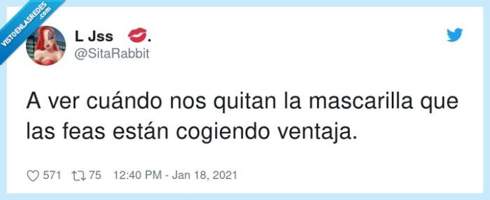mascarilla,ventaja,feos,feas