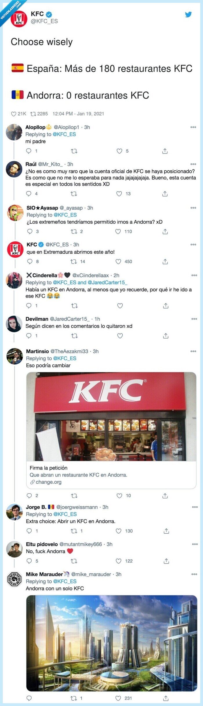 restaurantes,kfc,pollo frito,rubius,españa,andorra,choose