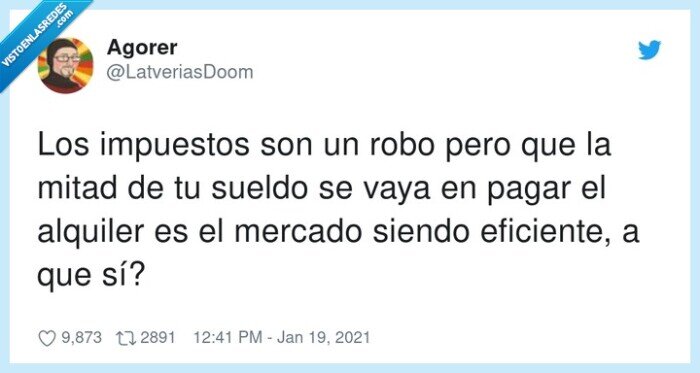 eficiente,impuestos,alquiler,mercado,sueldo