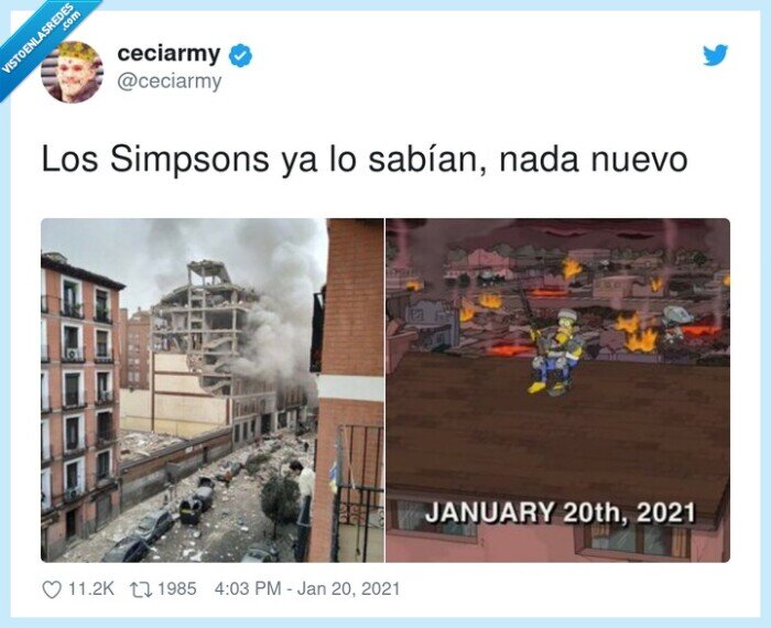saber,simpsons,explosión,toledo,20 de enero