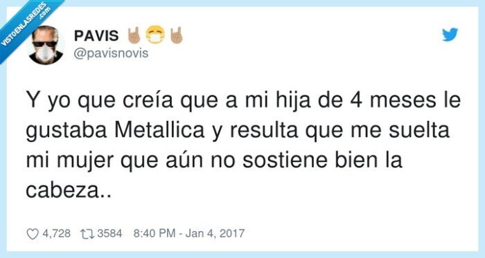 metallica,gustar,bebe,cabeza,suelta