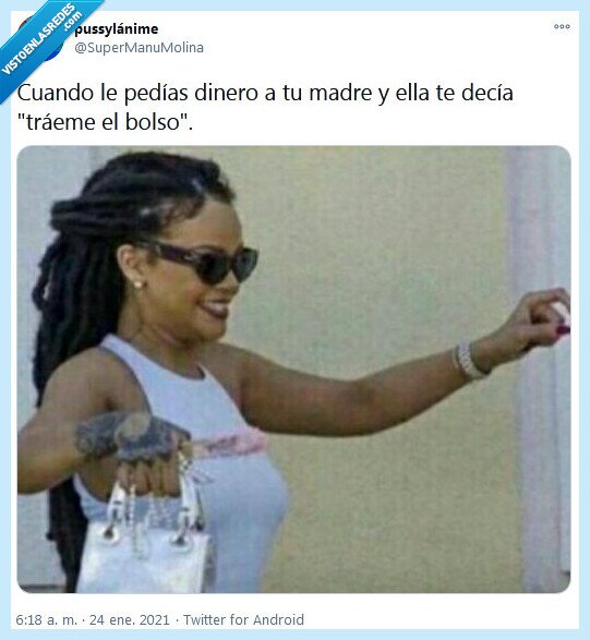 bolso,madre,dinero,pedir