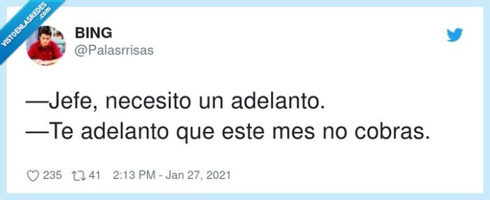 necesitar,adelanto,cobrar,jefe