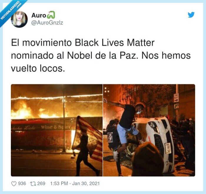 movimiento,nominado,premio nobel,black lives matter