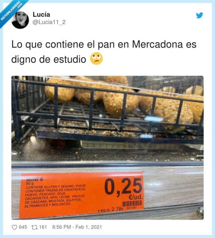 mercadona,pan,ingredientes,de todo