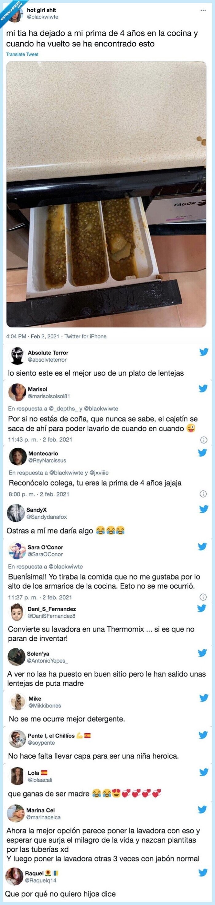 lentejas,cajon,niña