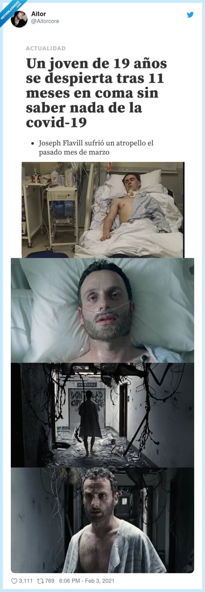 the walking dead,pandemia,coma,coronavirus