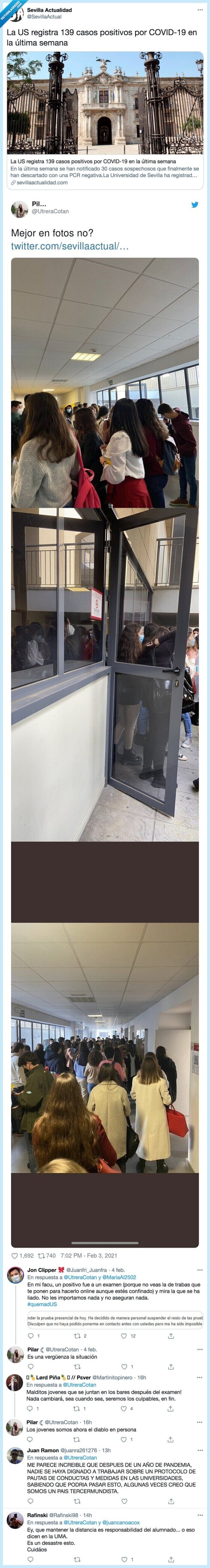 universidad,sevilla,coronavirus,contagios