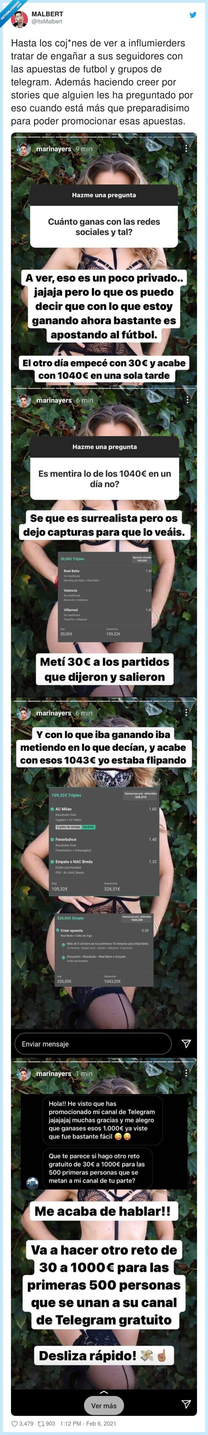 influmierders,preparadisimo,promocionar,preguntado,seguidores,apuestas