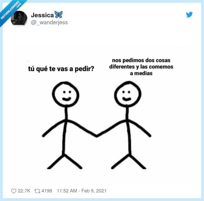 pedir,compartir,comida