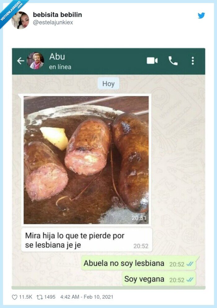 lesbiana,vegana,chorizo