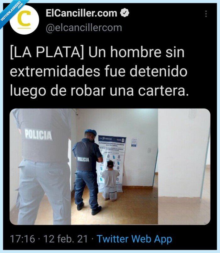 Robo,manco,policía,argentina