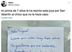 Enlace a Una chica comparte lo que su sobrina escribió a su amado por San Valentín, y rome su confianza a tope, por @ManuDiebe