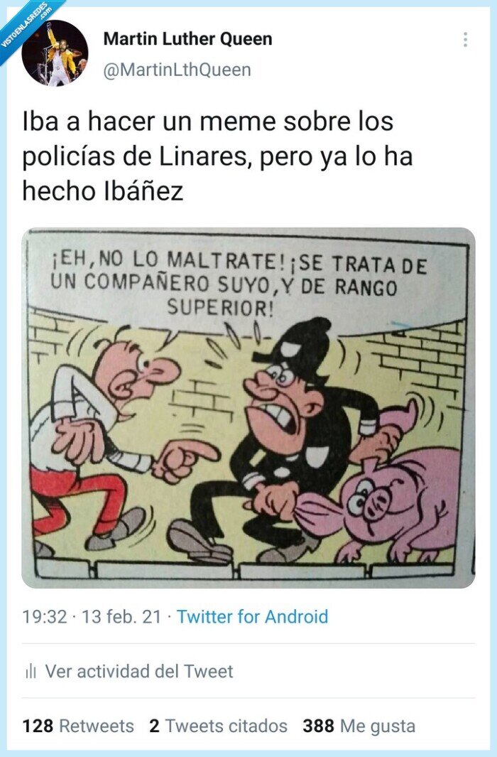 Linares,policía,cerdos,Ibañez