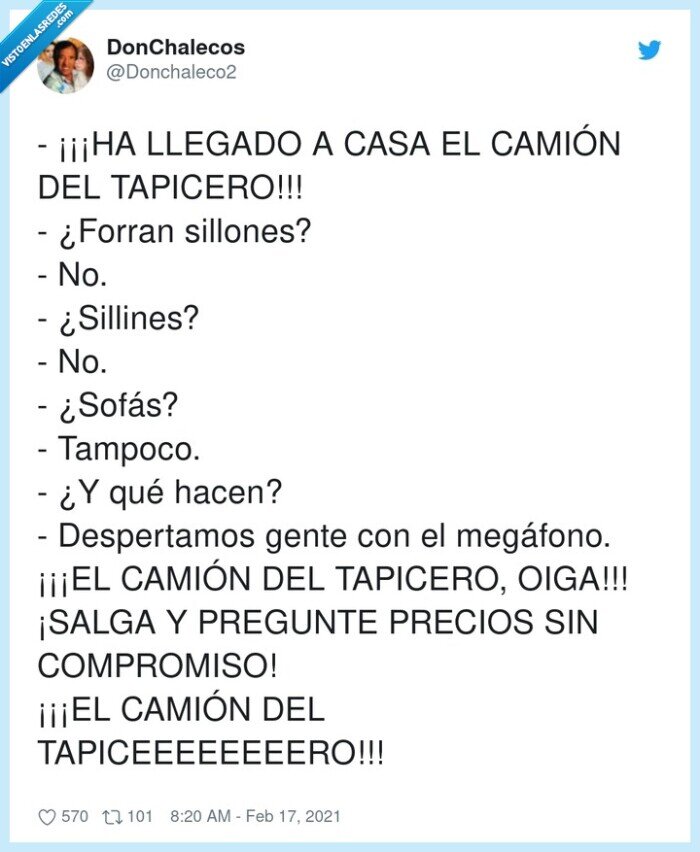 tapiceeeeeeeero,despertar,compromiso,tapicero,megáfono