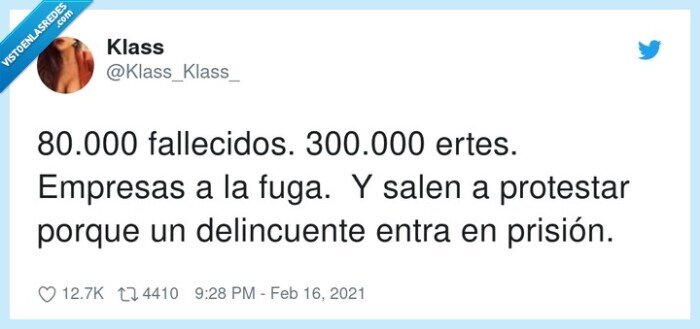 delincuente,fallecidos,protestar,empresas,prisión,300000,hasel